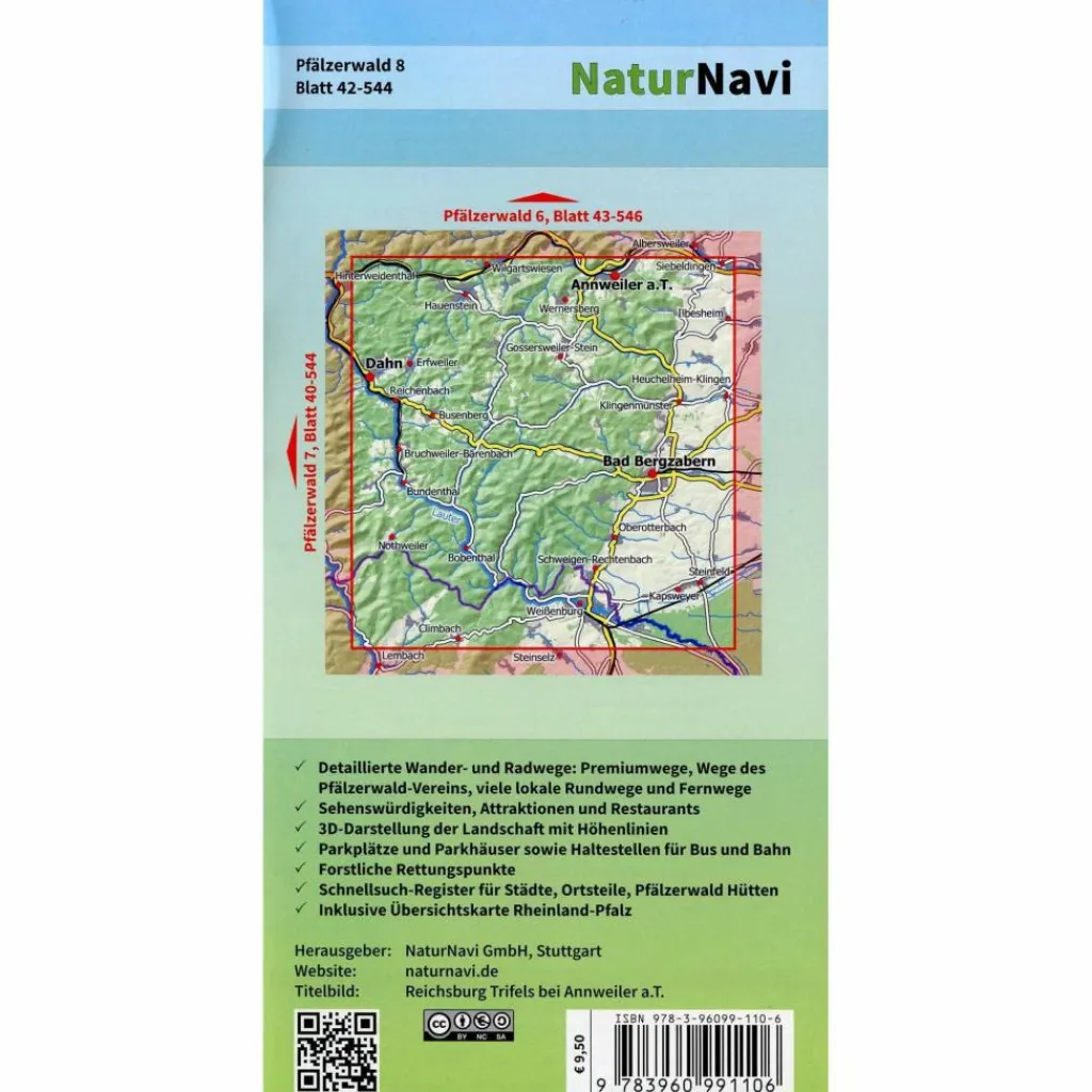 PFÄLZERWALD 8. BLATT 42-544, 1 : 25 000 - Wanderkarte^ Wanderkarten Und Winterkarten|Wanderkarten Und Winterkarten