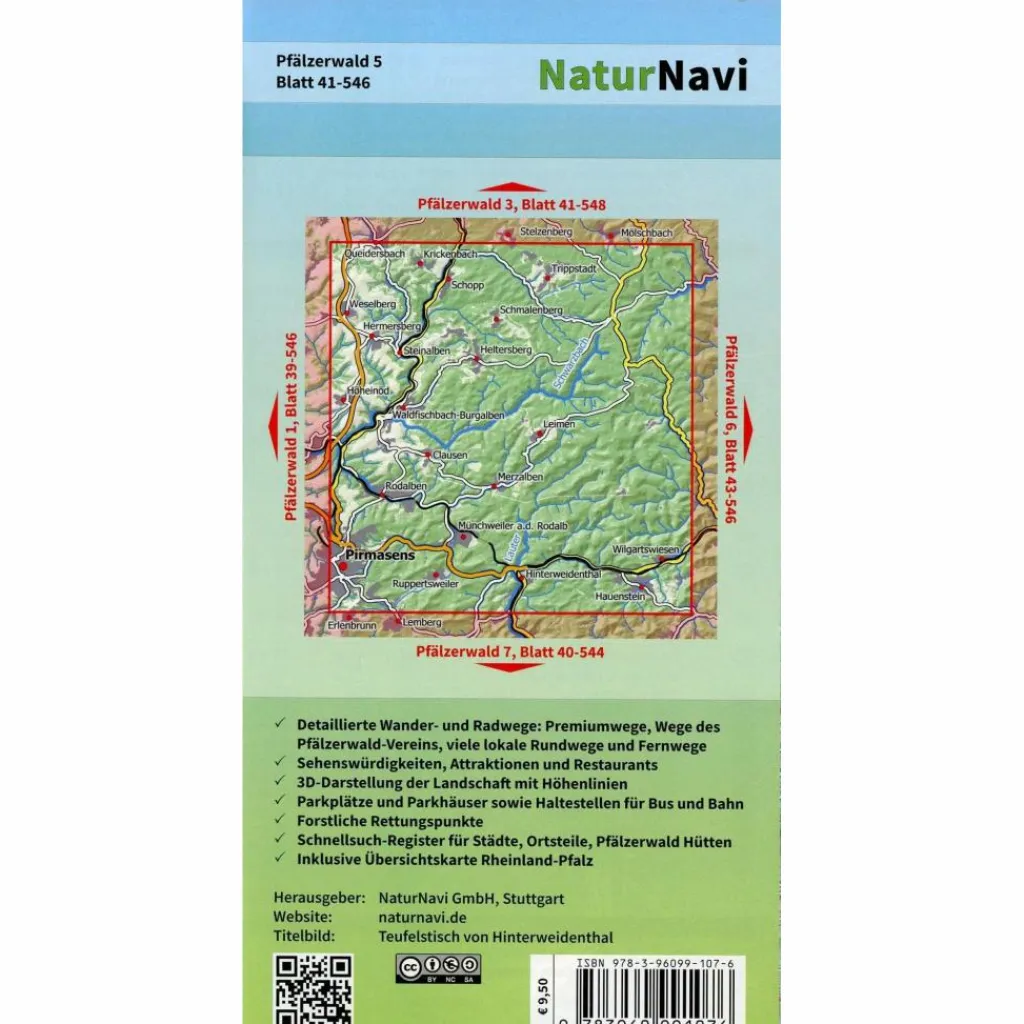 PFÄLZERWALD 5. BLATT 41-546, 1 : 25 000 - Wanderkarte^ Wanderkarten Und Winterkarten|Wanderkarten Und Winterkarten