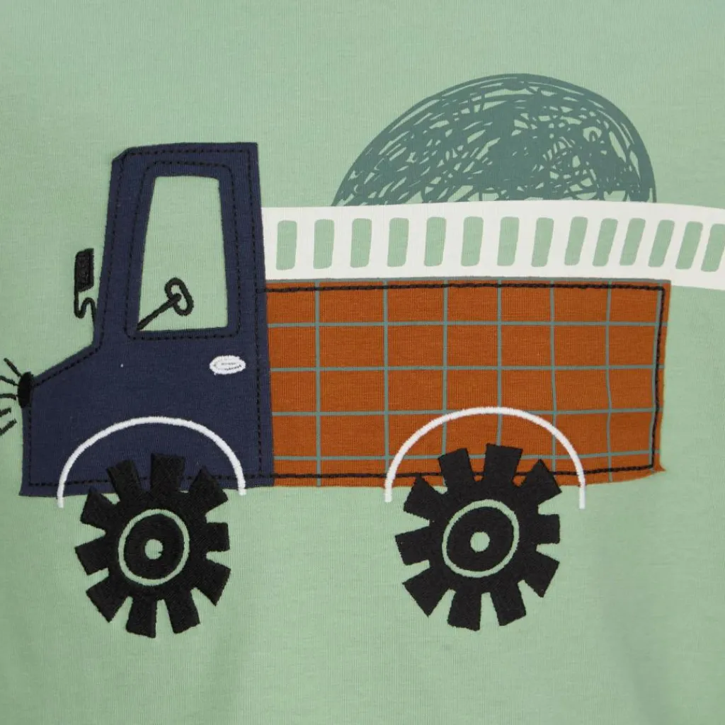 POLARN O. PYRET HIDE - CAR TOPS L/S APPLICATION Kinder - Langarmshirt^Kinder Kinder T-Shirts