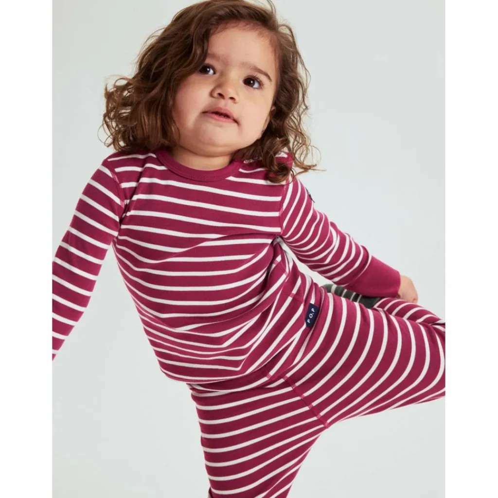 Kinder POLARN O. PYRET Kinder T-Shirts*JUMPING TOPS L/S STRIPED Kinder - Langarmshirt