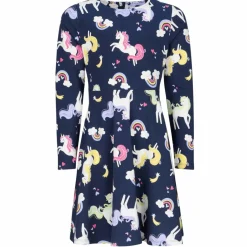 POLARN O. PYRET SPIN - UNICORNS DRESS AOP Kinder - Kleid^Kinder Kinderkleider Und Kinderröcke
