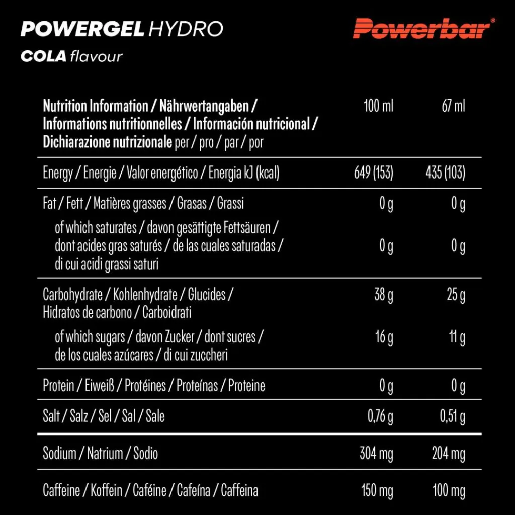 PowerBar PB POWERGEL HYDRO (67MLX24) PACKAGE - Energiedrink^ Verpflegung