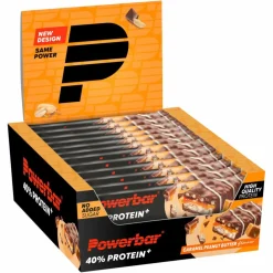 PowerBar PB PROTEIN 40% CRISP LS CARAM PEANUTBUTTER (40GX12) PACKAGE - Energieriegel^ Verpflegung