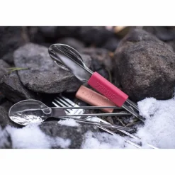 Primus LEISURE CUTLERY SALMON PINK - Campingbesteck^ Campingtöpfe Und Campinggeschirr