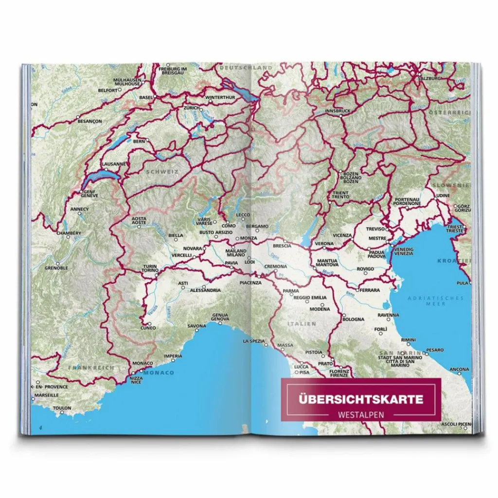 Radwanderführer Und Mountainbikeführer*RADFERNWEGE QUER DURCH DIE ALPEN - Radwanderführer