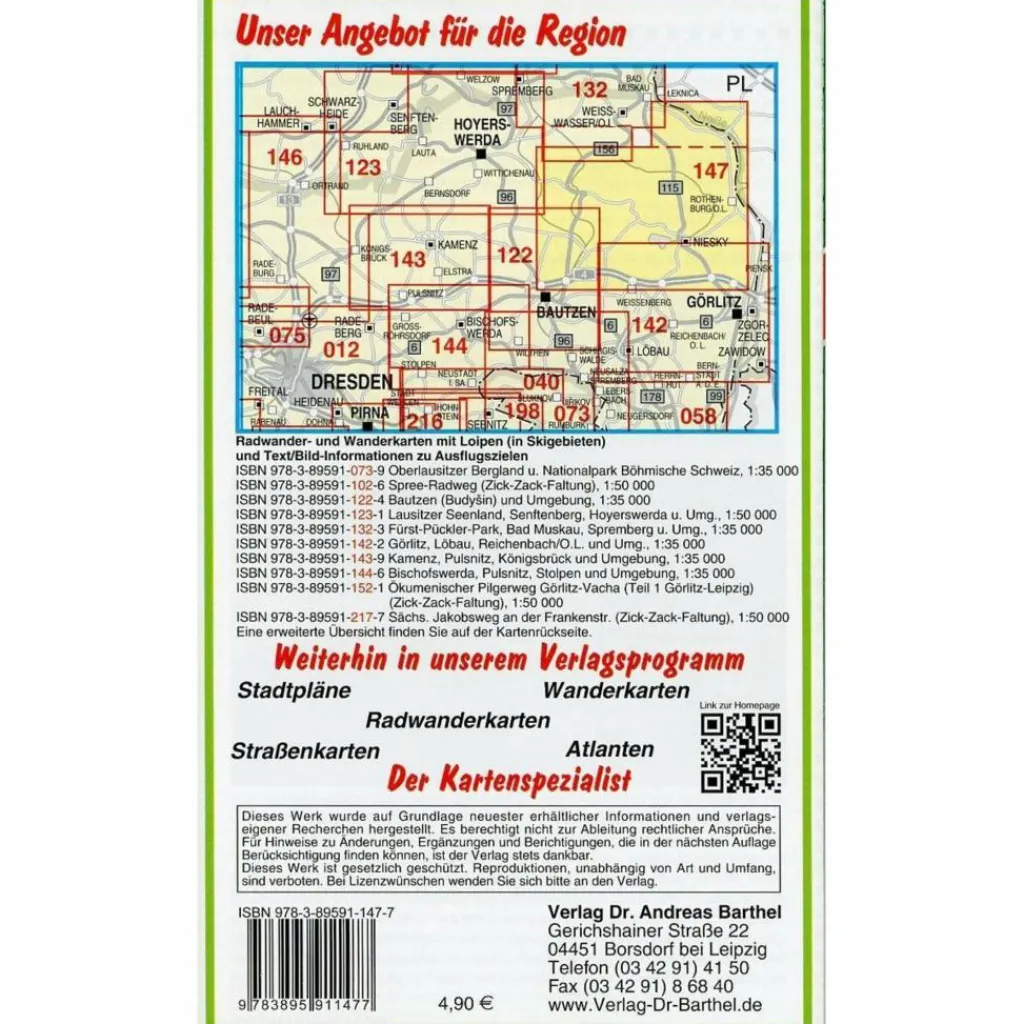 RADWANDER- UND WANDERKARTE OBERLAUSITZER - Wanderkarte^ Fahrradkarten|Wanderkarten Und Winterkarten