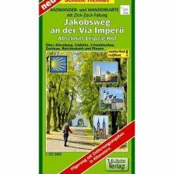 RADWANDER- UND WANDERKARTE JAKOBSWEG VIA IMPERII LEIPZIG-HOF - Wanderkarte^ Fahrradkarten|Wanderkarten Und Winterkarten