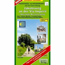 RADWANDER- UND WANDERKARTE JAKOBSWEG AN DER VIA IMPERII - Wanderkarte^ Fahrradkarten|Wanderkarten Und Winterkarten