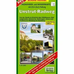RADWANDER- UND WANDERKARTE UNSTRUT-RADWEG - Wanderkarte^ Fahrradkarten|Wanderkarten Und Winterkarten
