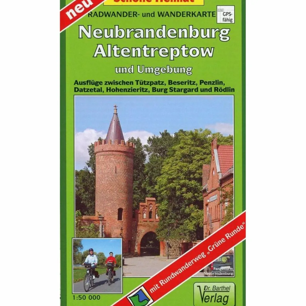 Fahrradkarten|Wanderkarten Und Winterkarten*RADWANDER- UND WANDERKARTE NEUBRANDENBUR - Wanderkarte