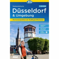 RADWANDERKARTE BVA DÜSSELDORF & UMGEBUNG, MIT KNOTENPUNKTEN^ Wanderkarten Und Winterkarten|Wanderkarten Und Winterkarten