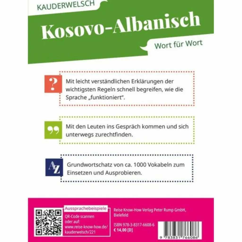 Sprachführer*REISE KNOW-HOW SPRACHFÜHRER KOSOVO-ALBANISCH - WORT FÜR WORT - Sprachführer