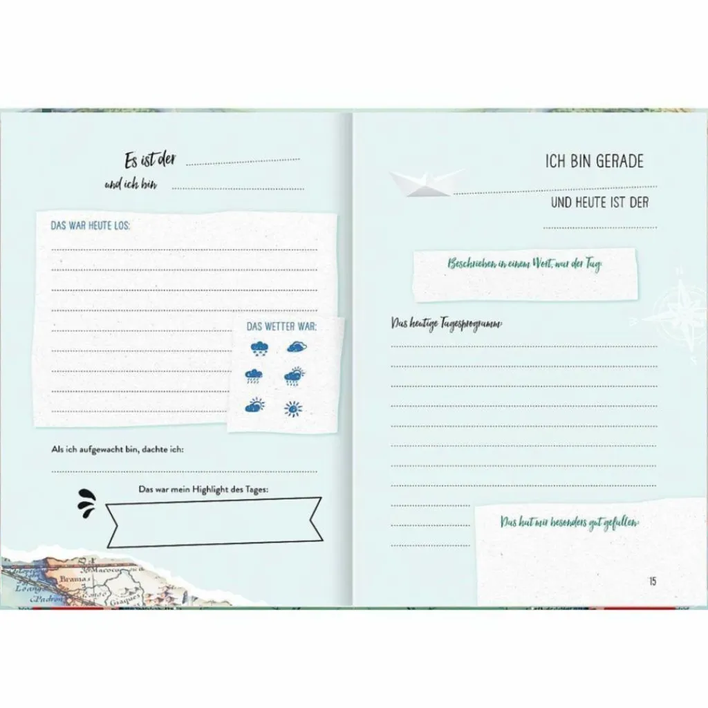 Schreibwaren*REISETAGEBUCH GO & DISCOVER THE WORLD - Notizbuch