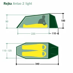 Rejka ANTAO II LIGHT - Tunnelzelt^ 2-Personen-Zelte|3-Jahreszeiten-Zelte