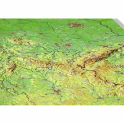 RELIEF DEUTSCHLAND 1:2.4 MIO MIT HOLZRAH - Karte^ Wandkarten Und Poster
