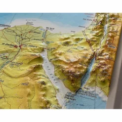 Wandkarten Und Poster*RELIEF MITTELMEER 1:5.5MIO MIT NATURHOLZRAHMEN - Wand Karte