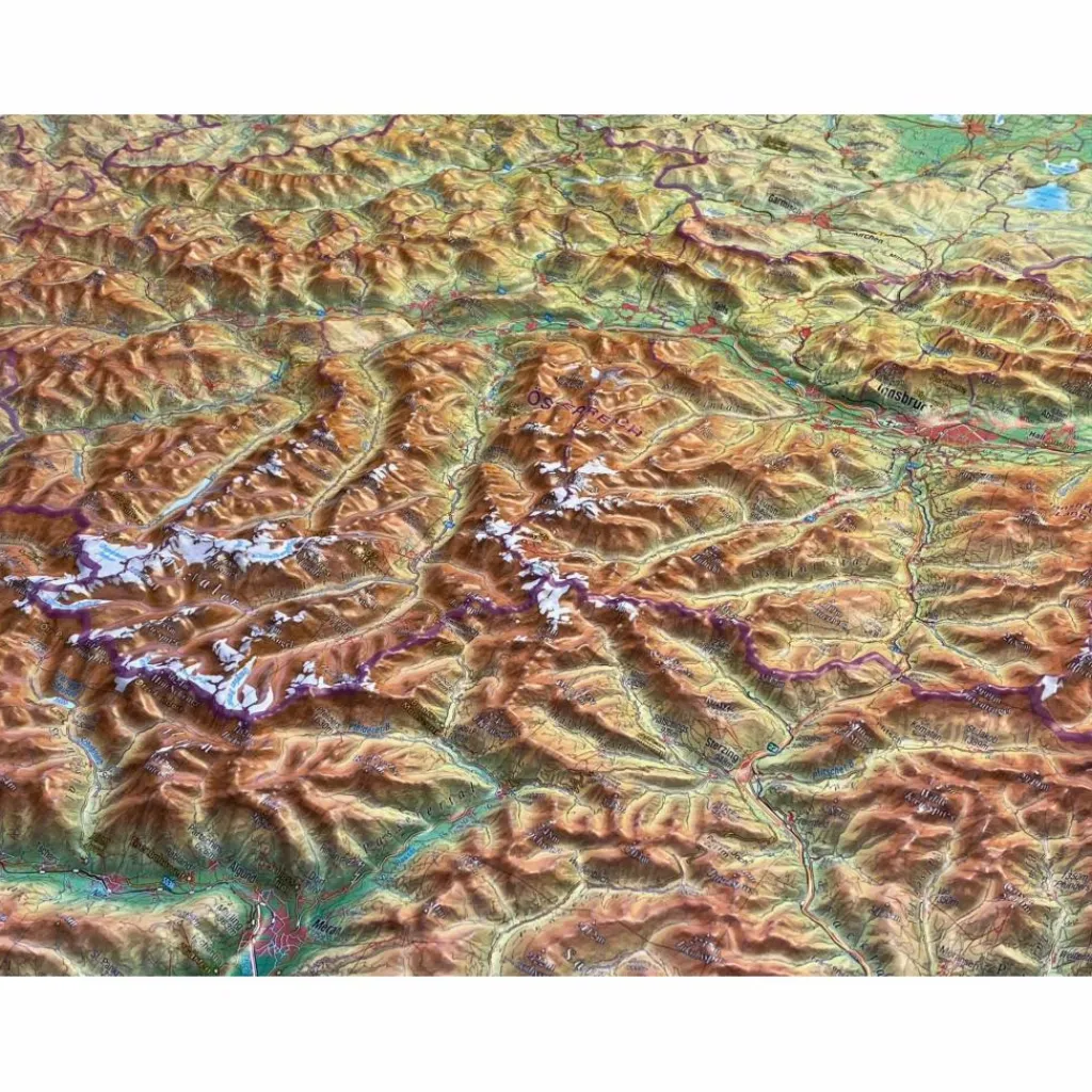 RELIEF TIROL 1:325.000 - Karte^ Wandkarten Und Poster