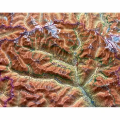 RELIEF TIROL 1:325.000 - Karte^ Wandkarten Und Poster