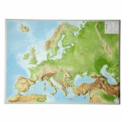 Wandkarten Und Poster*RELIEFKARTE EUROPA GROSS 1 : 8.000.000 - Karte