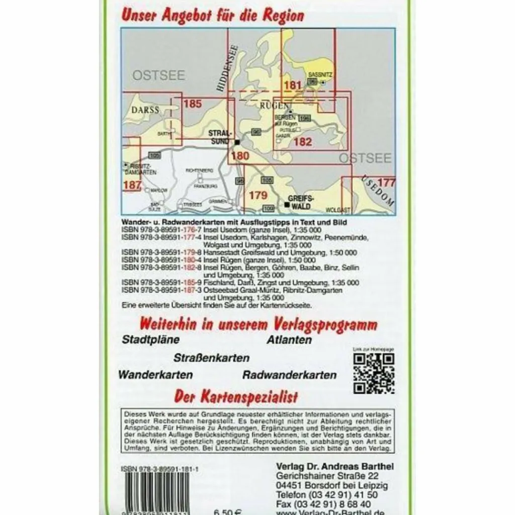 RÜGEN, KAP ARKONA, SASSNITZ, HALBINSEL J - Wanderkarte^ Fahrradkarten|Wanderkarten Und Winterkarten