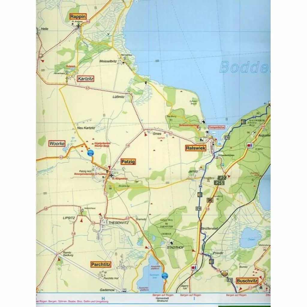 RÜGEN, KAP ARKONA, SASSNITZ, HALBINSEL J - Wanderkarte^ Fahrradkarten|Wanderkarten Und Winterkarten