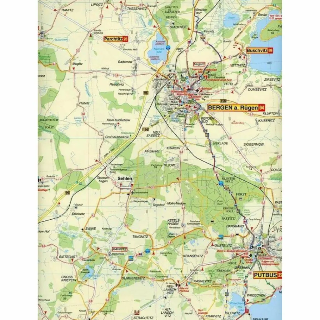 Fahrradkarten|Wanderkarten Und Winterkarten*RÜGEN RADWANDER- UND WANDERKARTE 1 : 50.000 - Wanderkarte