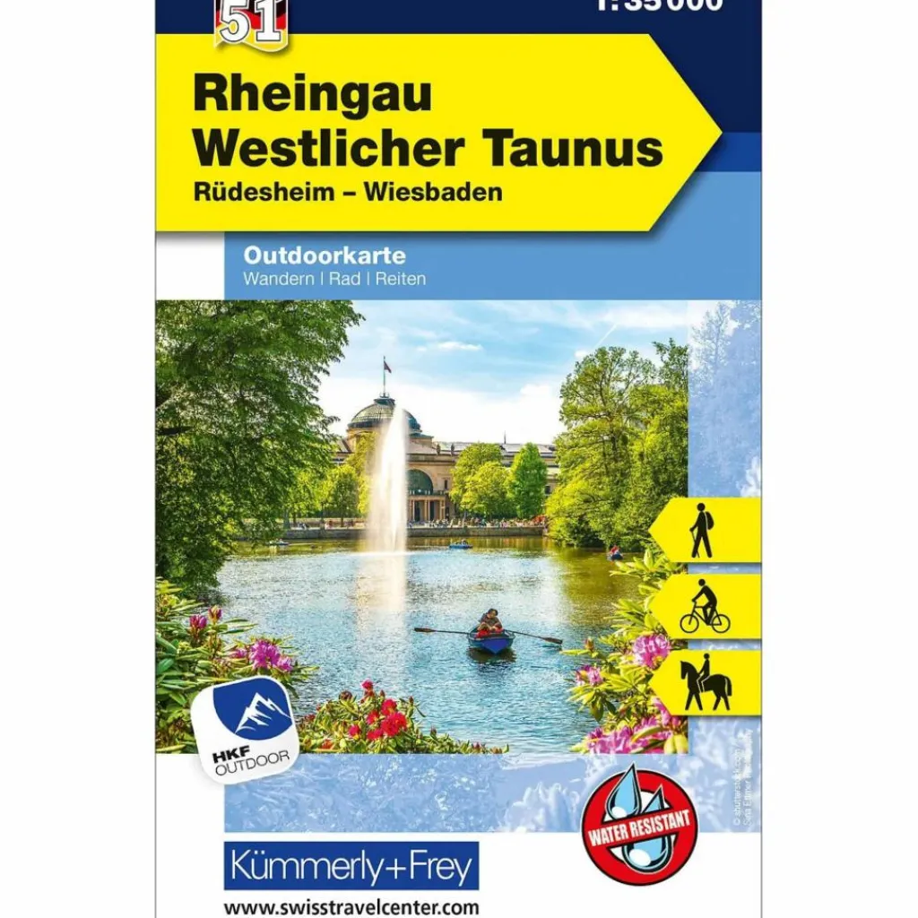 RHEINGAU WESTLICHER TAUNUS NR. 51 OUTDOOR DEUTSCHLAND - Wanderkarte^ Fahrradkarten|Wanderkarten Und Winterkarten