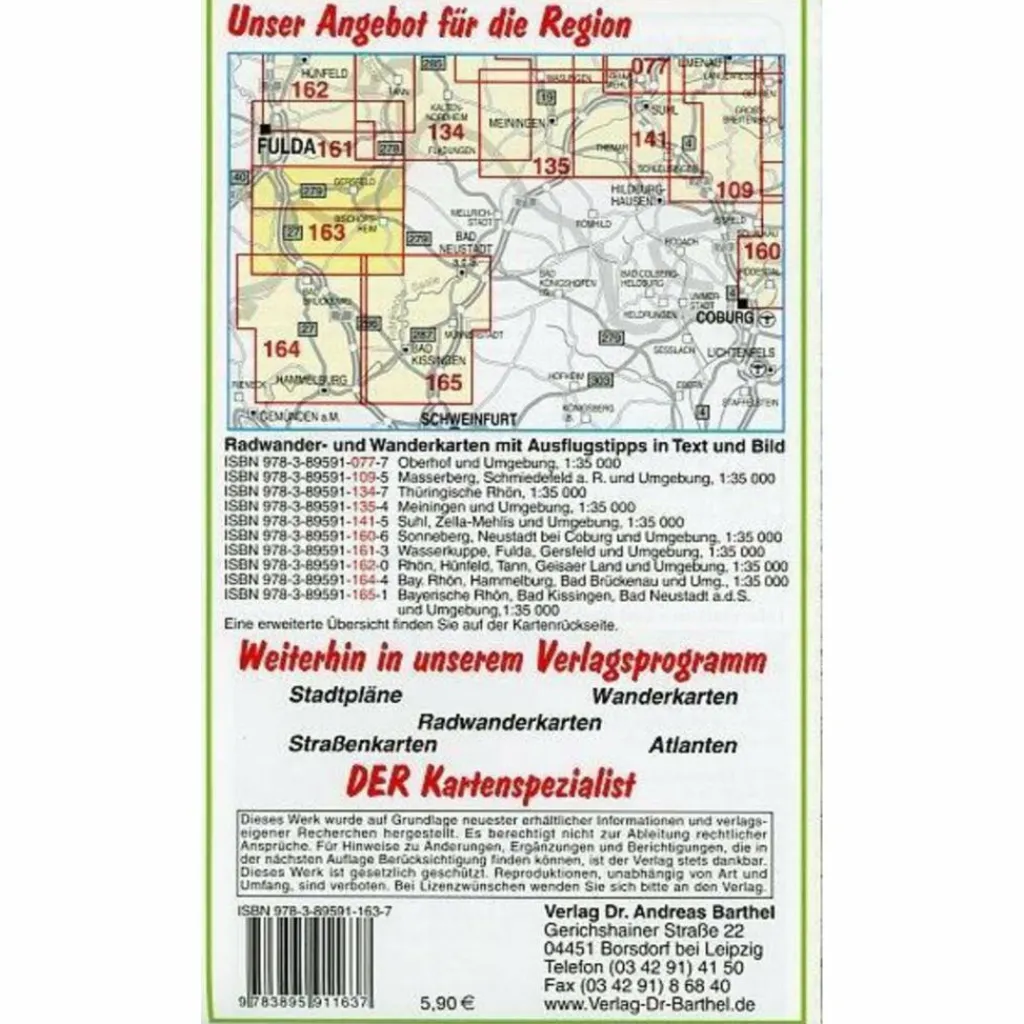 RHÖN, KREUZBERG, BISCHOFSHEIM UND UMGEBU - Wanderkarte^ Fahrradkarten|Wanderkarten Und Winterkarten