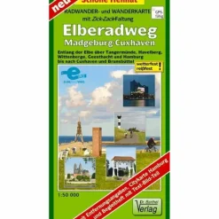 Fahrradkarten|Wanderkarten Und Winterkarten*RK UND WK ELBERADWEG, MAGDEBURG-CUXHAVEN - Wanderkarte