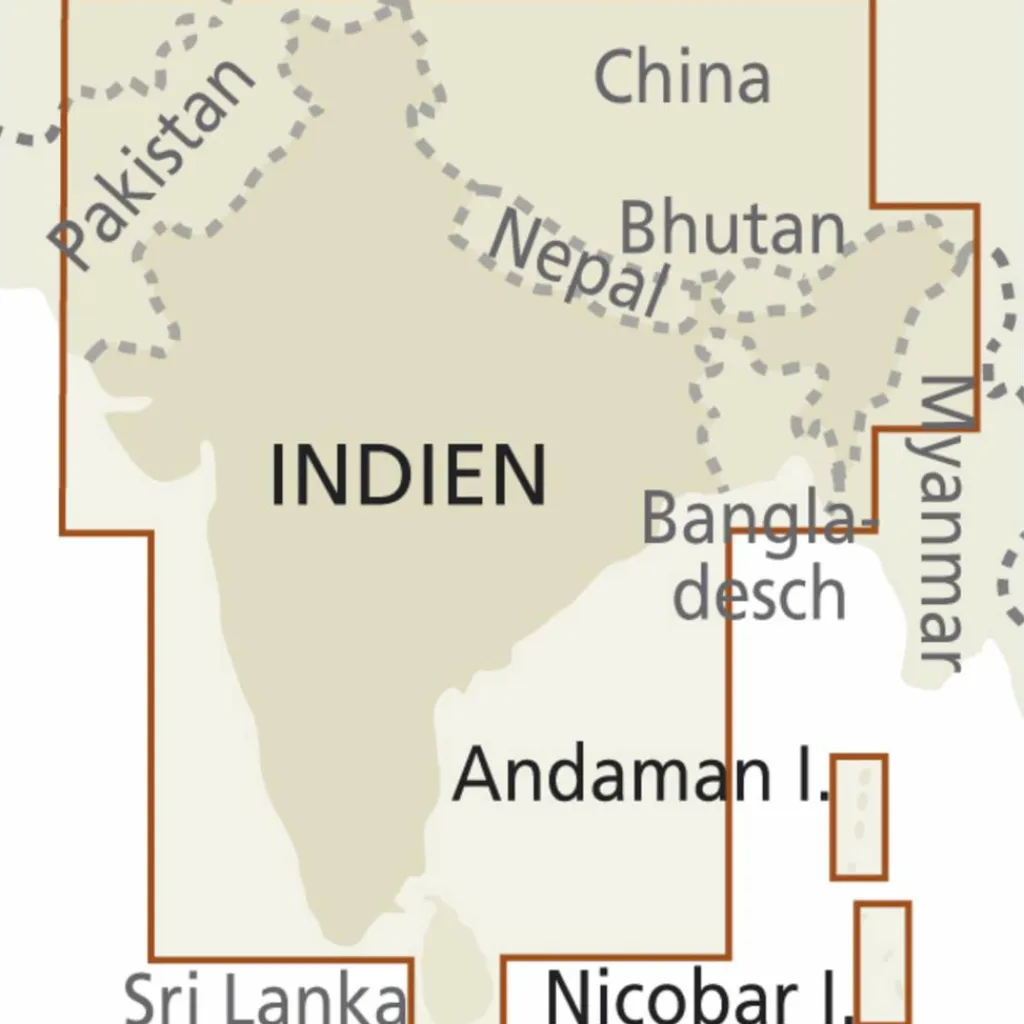 RKH WMP INDIEN (1:2.900.000) - Straßenkarte^ Straßenkarten|Straßenkarten
