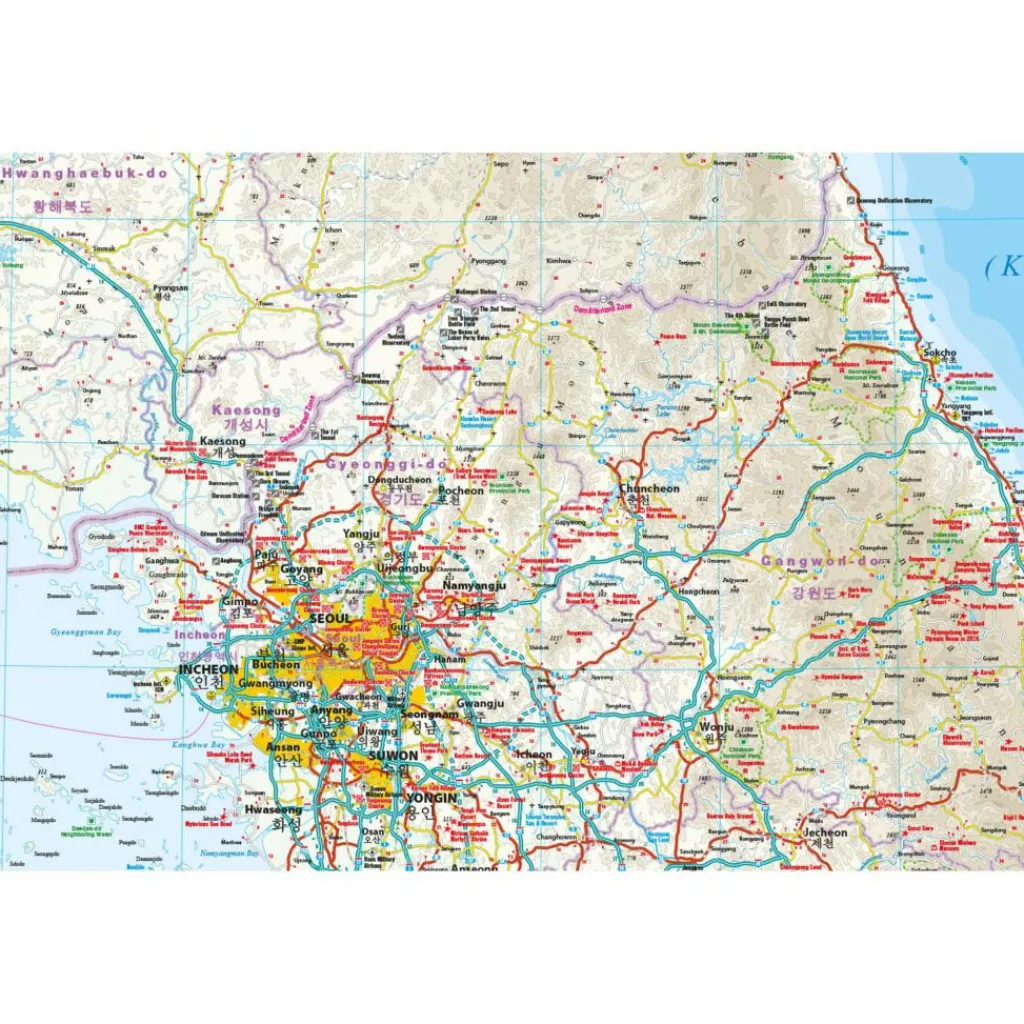 RKH WMP KOREA, NORD UND SÜD - Straßenkarte^ Straßenkarten|Straßenkarten