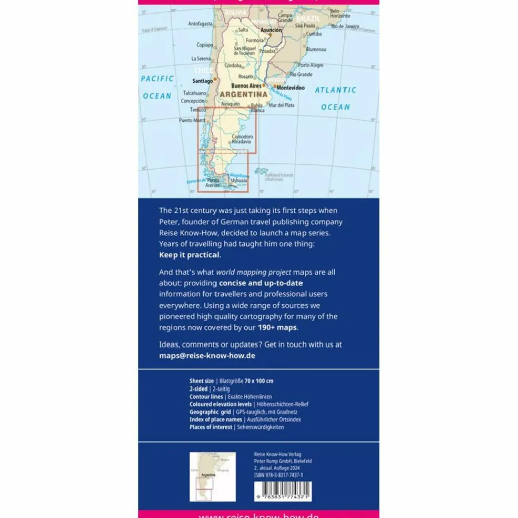 Straßenkarten|Straßenkarten*RKH WMP PATAGONIEN, FEUERLAND - Straßenkarte