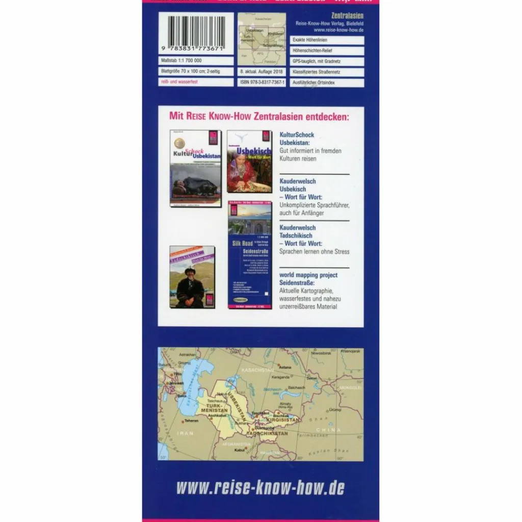 Straßenkarten|Straßenkarten*RKH WMP ZENTRALASIEN 1:1.700.000 - Straßenkarte