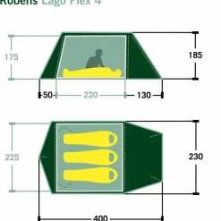 Robens LAGO FLEX 4 - Familienzelt^ 3-Personen-Zelte|3-Jahreszeiten-Zelte
