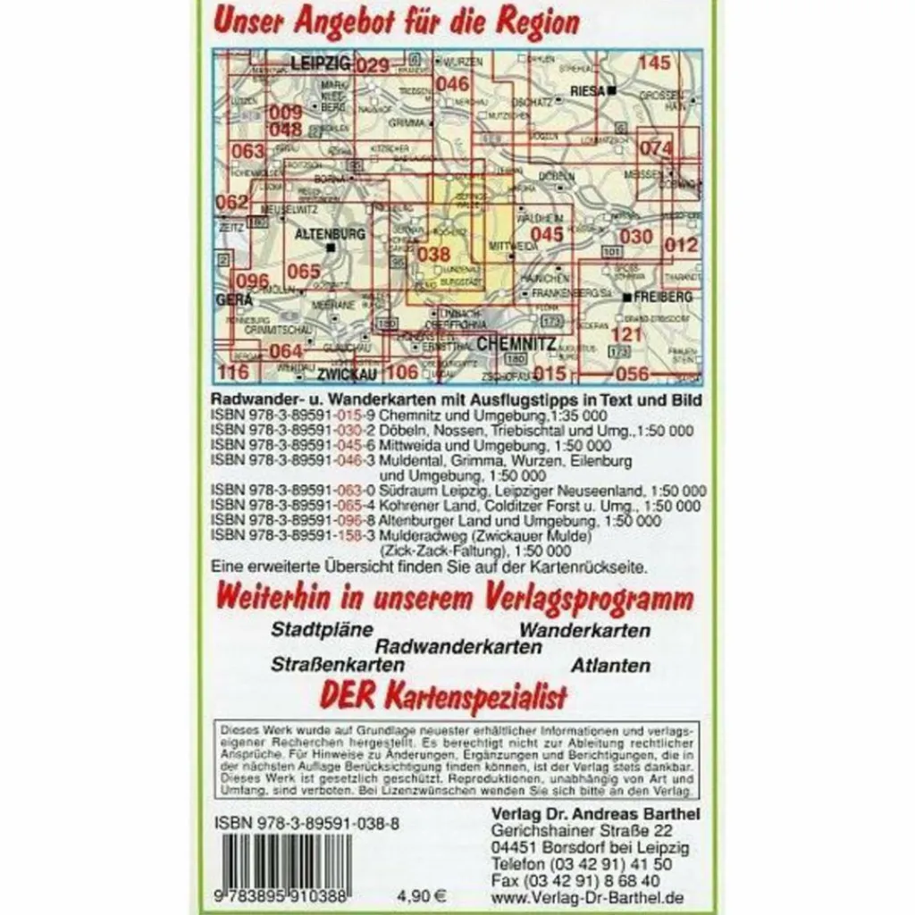 Wanderkarten Und Winterkarten|Wanderkarten Und Winterkarten*ROCHLITZER MULDENTAL UND UMGEBUNG 1 : 35 - Wanderkarte