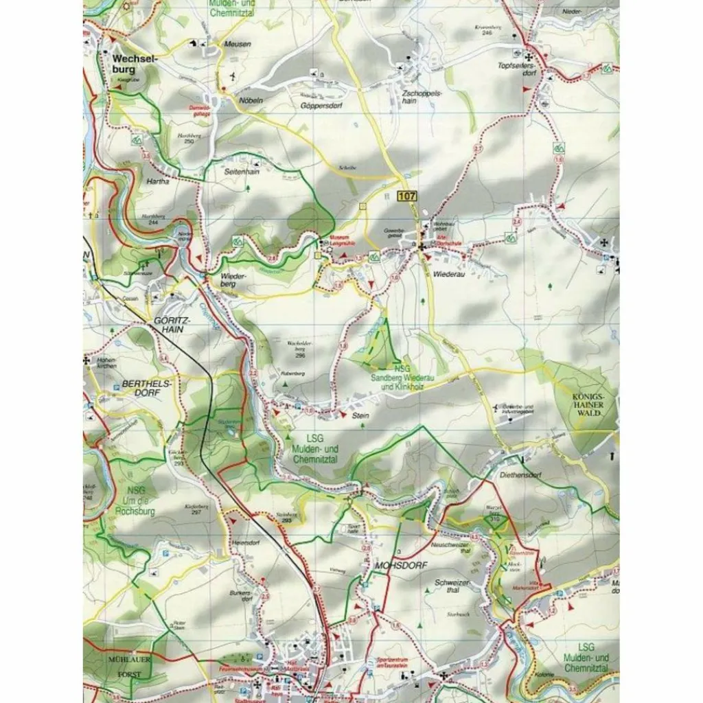 Wanderkarten Und Winterkarten|Wanderkarten Und Winterkarten*ROCHLITZER MULDENTAL UND UMGEBUNG 1 : 35 - Wanderkarte