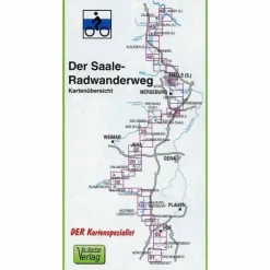 Fahrradkarten|Fahrradkarten*SAALE-RADWANDERWEG 1 : 50 000 - Fahrradkarte