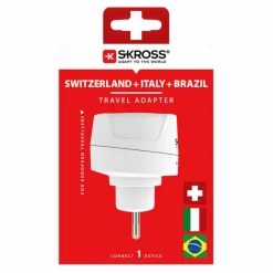 SKROSS EUROPE TO SIWSS + ITALY + BRAZIL - Reisestecker^ Ladegeräte Und Reisestecker