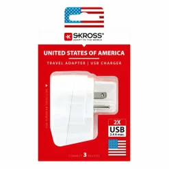 SKROSS EUROPE TO US USB - Reisestecker^ Ladegeräte Und Reisestecker