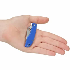 Spyderco Schlüsselanhänger|Klappmesser*GRASSHOPPER G10 BLUE PLAINEDGE - Klappmesser