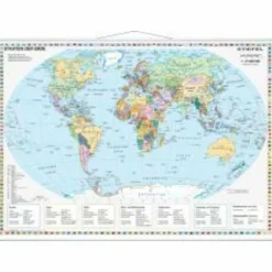 Wandkarten Und Poster*STAATEN DER ERDE. WANDKARTE MIT METALLLE - Weltkarte