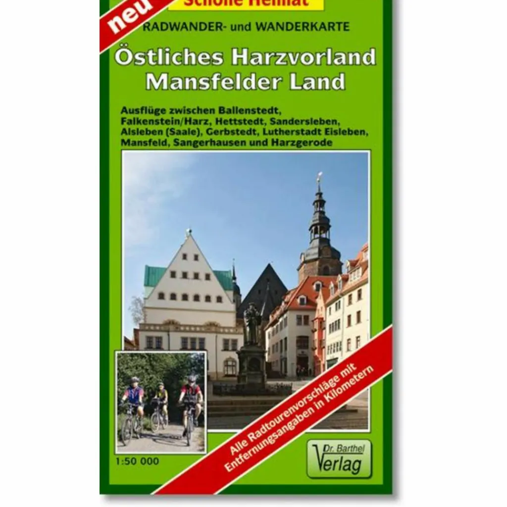 Fahrradkarten|Wanderkarten Und Winterkarten*ÖSTLICHES HARZVORLAND - MANSFELDER LAND - Wanderkarte