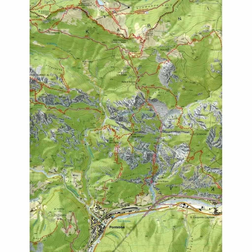 TABACCO #18 ALPI CARNICHE 1:25000 - Wanderkarte^ Wanderkarten Und Winterkarten|Wanderkarten Und Winterkarten