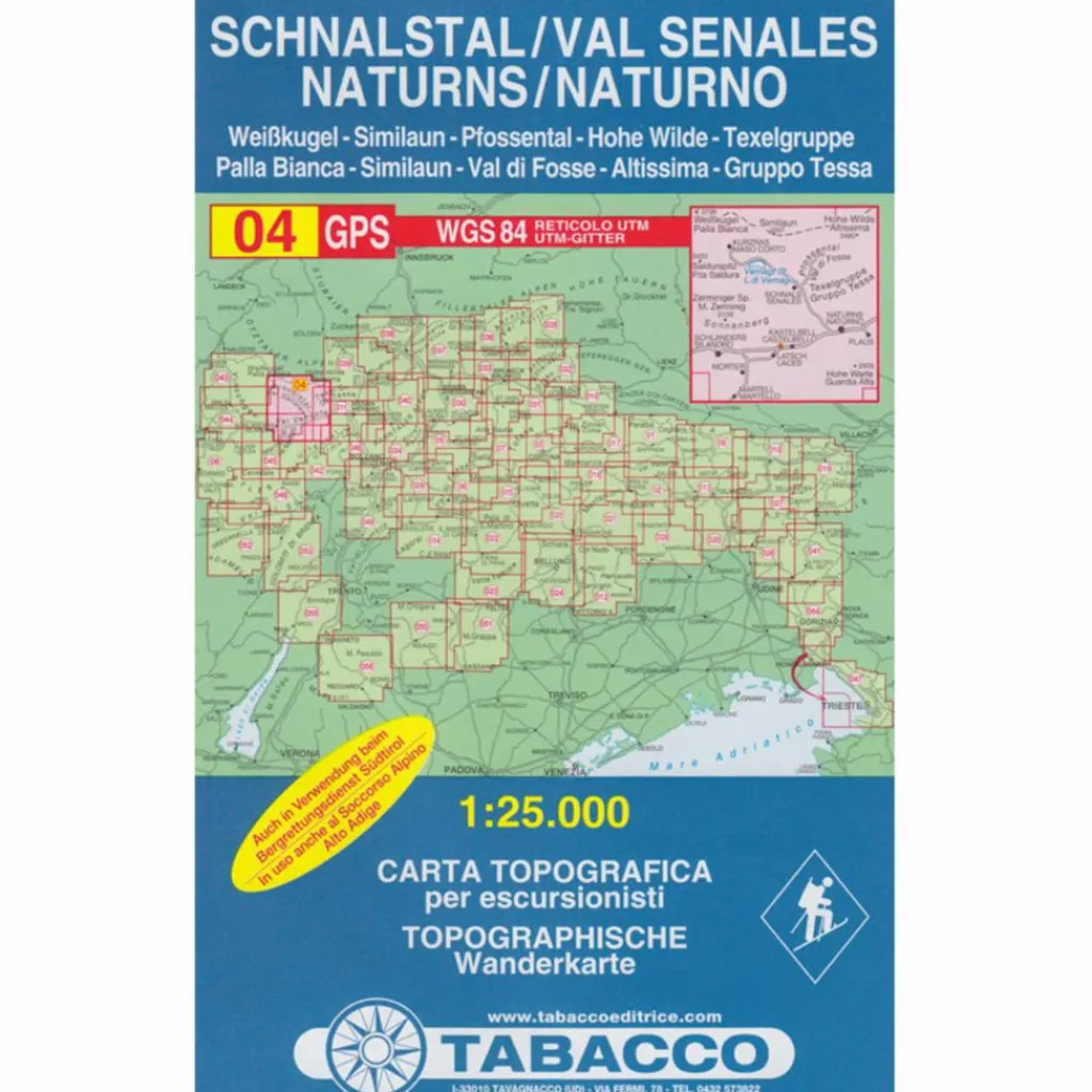 TABACCO 04 SCHNALSTAL - Wanderkarte^ Wanderkarten Und Winterkarten|Wanderkarten Und Winterkarten