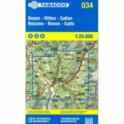 TABACCO WANDERN BOZEN-RITTEN-SALTEN-BOLZANO-RENON-SALTO - Wanderkarte^ Wanderkarten Und Winterkarten|Wanderkarten Und Winterkarten