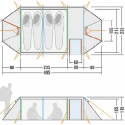 Tatonka 4-Personen-Zelte|3-Jahreszeiten-Zelte*ALASKA 4 PU - Tunnelzelt