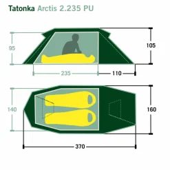 Tatonka 3-Jahreszeiten-Zelte|2-Personen-Zelte*ARCTIS 2.235 PU - Tunnelzelt