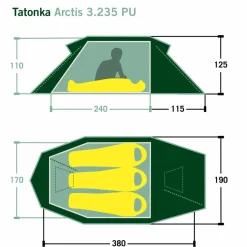 Tatonka 3-Personen-Zelte|3-Jahreszeiten-Zelte*ARCTIS 3.235 PU - Tunnelzelt