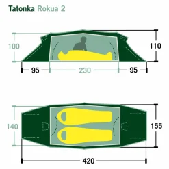 Tatonka ROKUA 2 - Tunnelzelt^ 2-Personen-Zelte|3-Jahreszeiten-Zelte