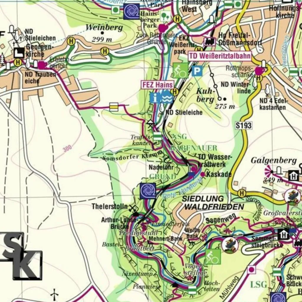 Fahrradkarten|Wanderkarten Und Winterkarten*THARANDER WALD - Wanderkarte
